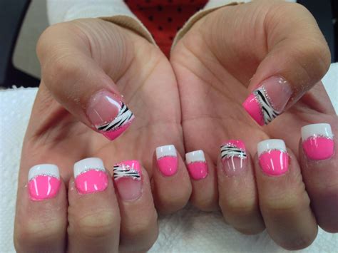 Hidden Pink Zebra, nail art designs by Top Nails, Clarksville TN. | Top Nails