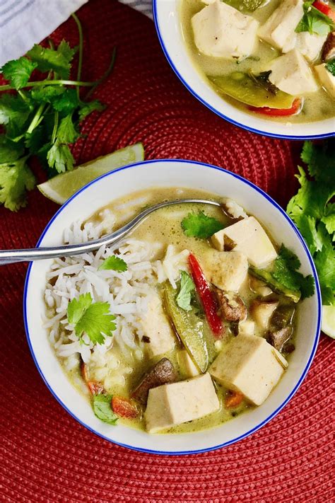 Tofu Thai Green Curry The Cheeky Chickpea