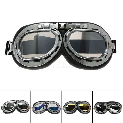 Yetaha Vintage Pilot Motorcycle Goggles Aviator Motocross Atv Dirt