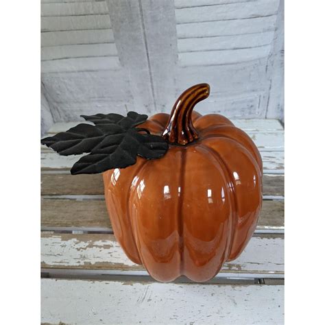 Harvest Ceramic Pumpkin Kohls Fall Thanksgiving Halloween Etsy