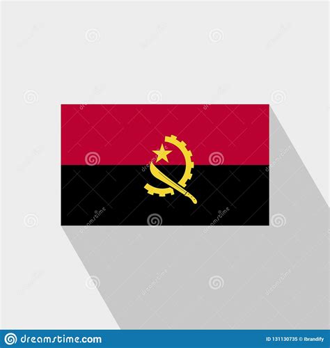 Vetor Longo Do Projeto Da Sombra Da Bandeira De Angola Ilustração do