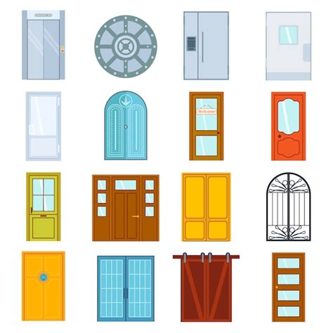 Premium Vector Doors Isolated Illustration