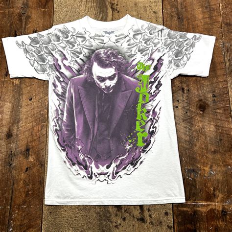 The Joker Heath Ledger White Size Adult Small T Shirt Gem