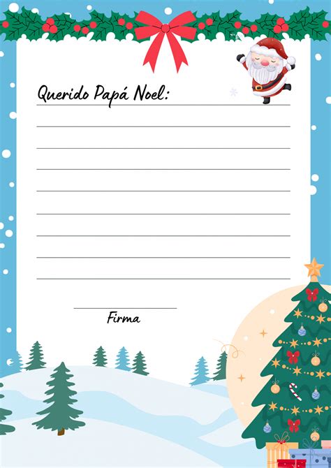 Bonitas Cartas A Pap Noel Listas Para Descargar Imprimir