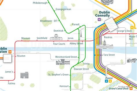 Dublin Rail Map - City train route map, your offline travel guide