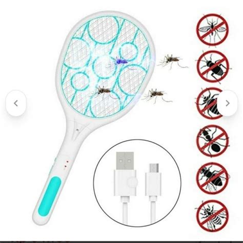 Ykpuii Ralet Nyamuk Listrik Led Charger Usb Mosquito Lightninh Racket