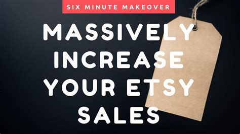 Massively Increase Your Etsy Sales In One Step Youtube