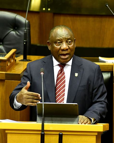 File:President Cyril Ramaphosa presenting the South African Economic ...