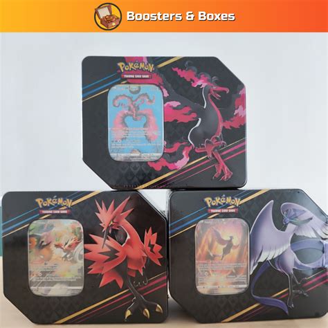 Pokémon Tcg Crown Zenith Tin Galarian Articuno And Galarian Moltres