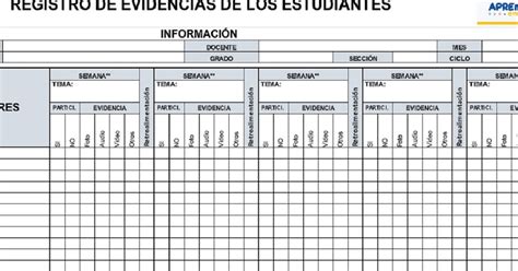 Registro De Evidencias Para Docentes Y Ficha De Retroalimentaci N De La Cab