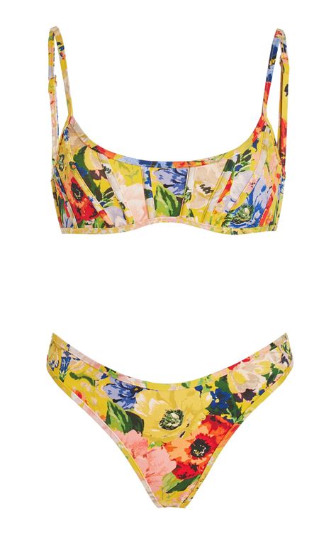 Zimmermann Alight Corset Bikini Set Yellow Editorialist
