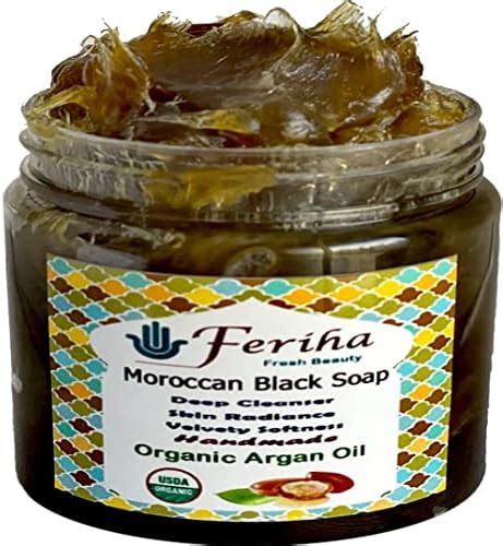 Amazon Feriha Premium Moroccan Black Soap With Organic Argan Oil