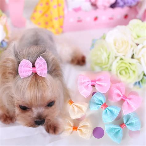 20PCS Handmade Pet Puppy dog cat Hairpin hair bows dog Hair Clips Pet ...