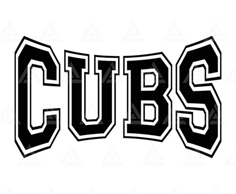 Cubs Svg, Go Cubs Team Svg, Run Cubs Svg, College Jersey Font, Game Day ...