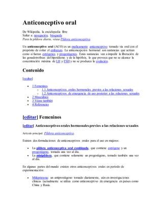 Anticonceptivo Oral S PDF