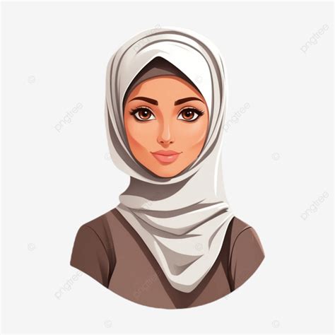 سهم التوجيه، تصوير، حسن، المرأة المسلمة، إلى داخل، Hijab، على أبيض