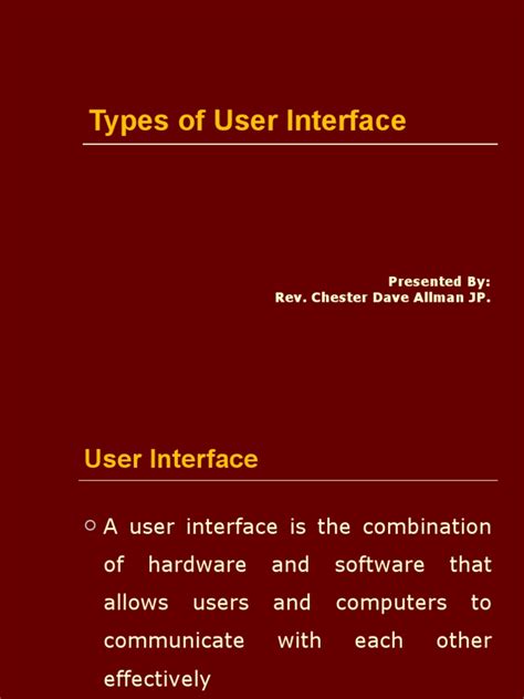 Types Of User Interface Pdf Graphical User Interfaces Menu