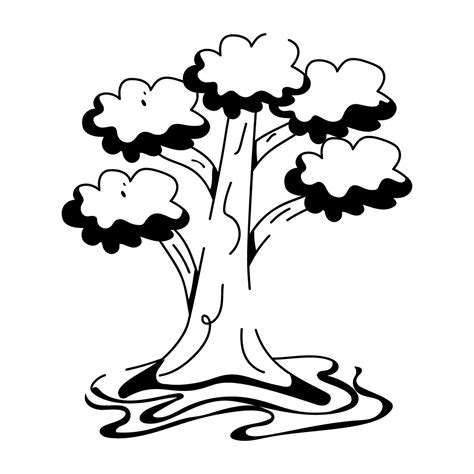 Trendy Poinciana Tree 31699669 Vector Art at Vecteezy