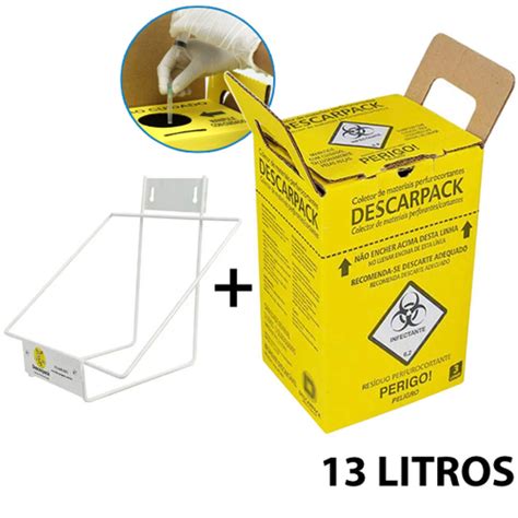 Suporte Para Coletor Coletor Perfuro Cortante Para Descarte De Lixo