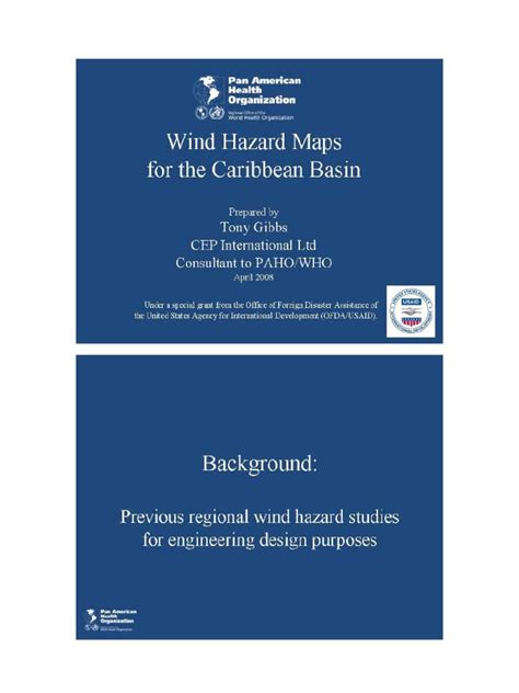 Wind Hazard Maps For Caribbean Basin | PDF