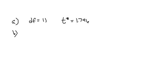 SOLVED Finding The Critical Value T T What Critical Value T From