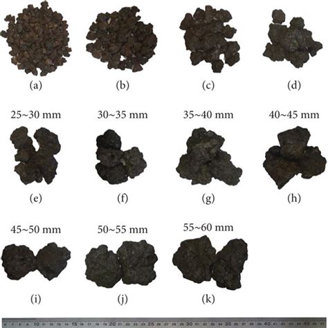 Photographs Taken On Kinds Of The Sieved Sinter Samples Within The