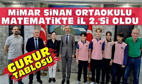 Mimar Sinan Ortaokulu matematikte il 2 si oldu Eğitim Çaycuma Star