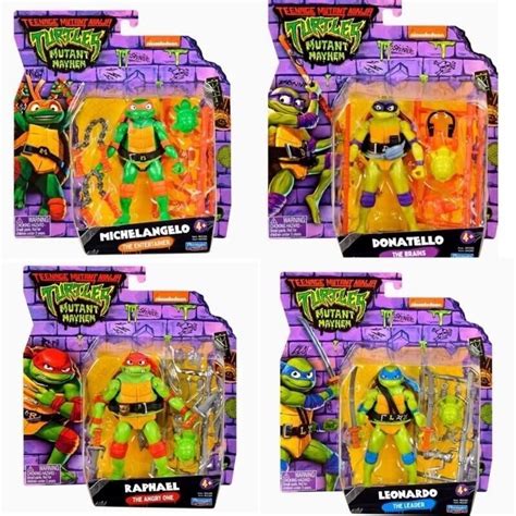 Playmates Toys Tmnt 忍者龜電影 變種大亂鬥 經典公仔 （4入款一組） 蝦皮購物