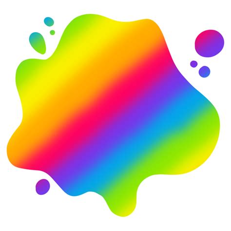 Rainbow Watercolor Splash Paint Stain Background Circle Bright Color