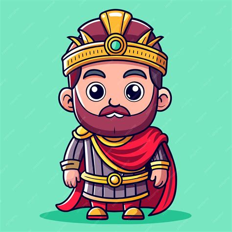 Premium Vector Cheerful Roman Emperor Avatar Vector Design