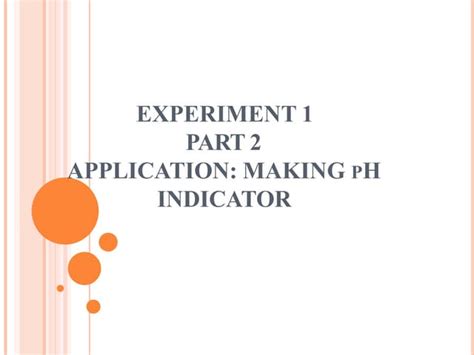 Making pH Indicators from Red Cabbage and Turmeric | PPT