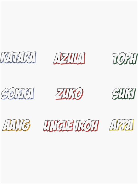 Avatar Gang Sticker For Sale By Kendralauu Redbubble