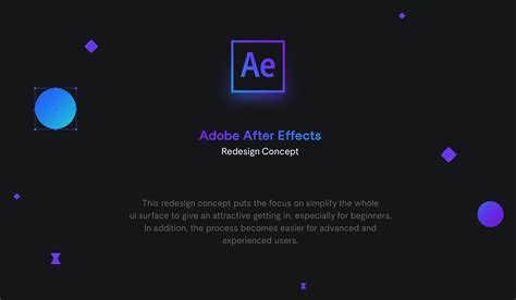 Adobe After Effects Redesign Concept Behance