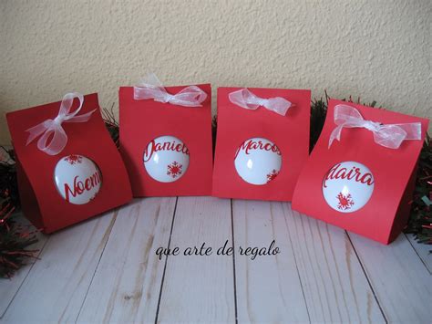 Que Arte De Regalo Cajitas Para Bolas De Navidad