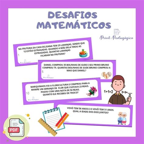 Matemáticos Divertidos Desafios Matematicos 5 Ano Para Imprimir