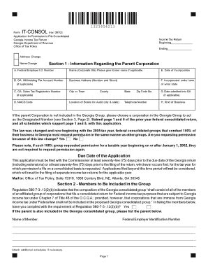 Fillable Online TSD Application For Permission To File Consolidated