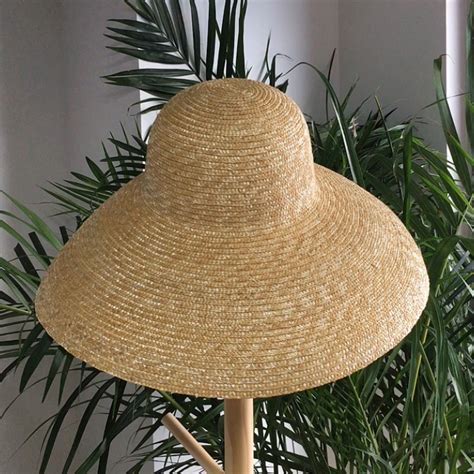 Fashion Deluxe Hepburn Oversized Sombrero Big Brim Natural Wheat Straw