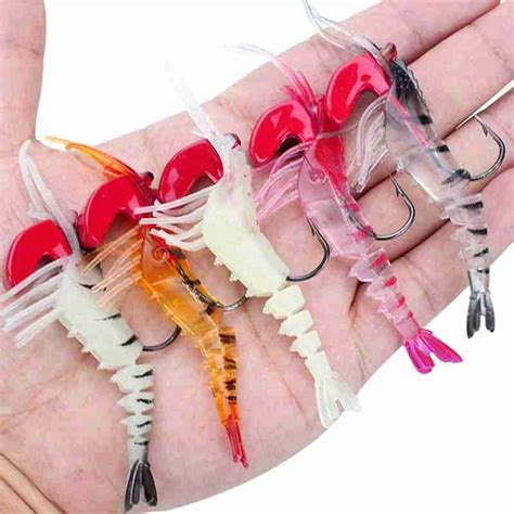 Buy Multinode Shrimp Lures Sea Fishing With Luminous Prawns Soft Bait