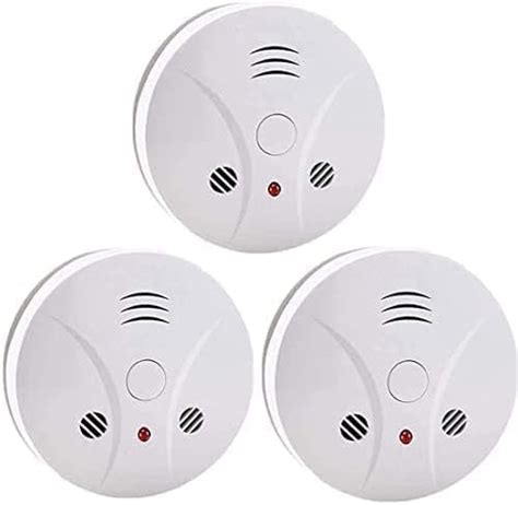 3 Pack Smoke Detector Battery Operated with Photoelectric Sensor and ...