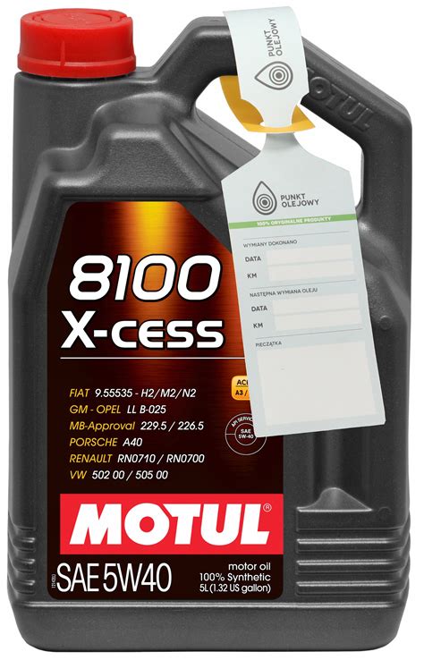 MOTUL 8100 X-CESS 5W40 - 4L 104256 za 118,38 zł z Olsztyn - Allegro.pl ...