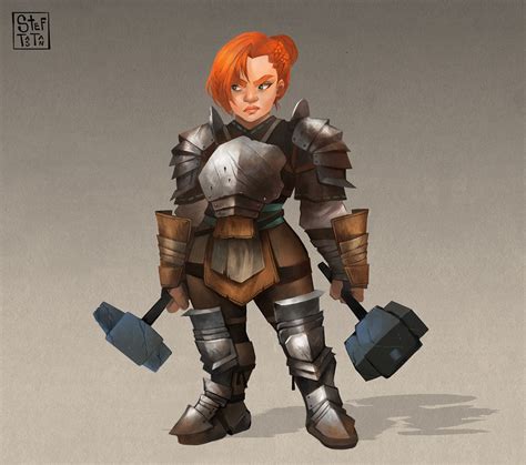 Female Dwarf Warrior Armor Variations Stef Tastan Female Dwarf