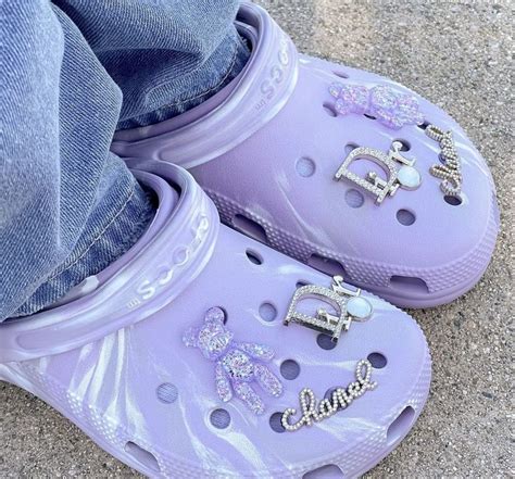 Purple Bling Crocs | 💐 pin posted by @misstrishlyn 🧚🏾‍♀️ 🦋 | Crocs ...