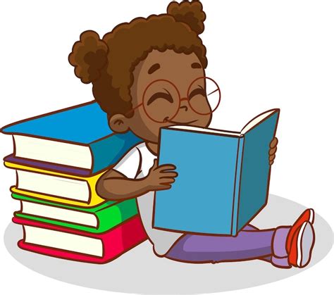 Premium Vector | Children reading book kids studying with a book Vector ...