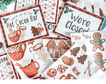 Pretend Play Hot Cocoa Stand Printable Hot Chocolate Stand Set Etsy