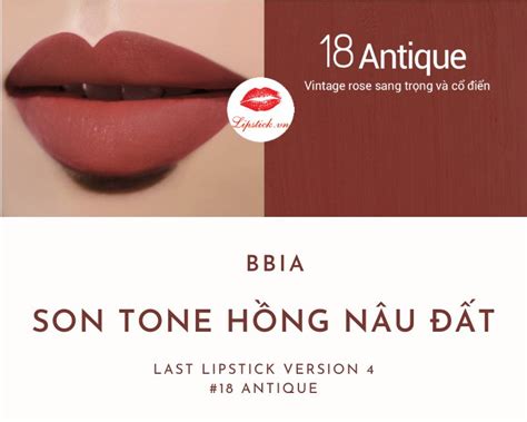 Review Son Bbia 18 Antique Màu Hồng Nâu Đất Hot Nhất Vỏ Xanh