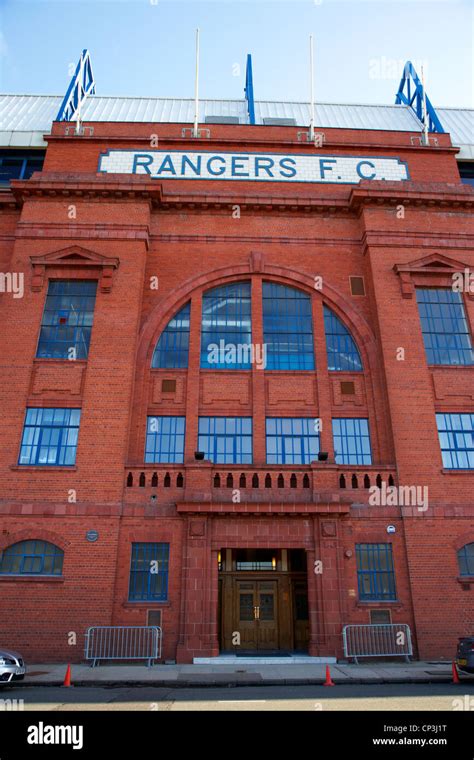 Ibrox Stadium Home Ground To Glasgow Rangers Fc Glasgow Scotland Stock