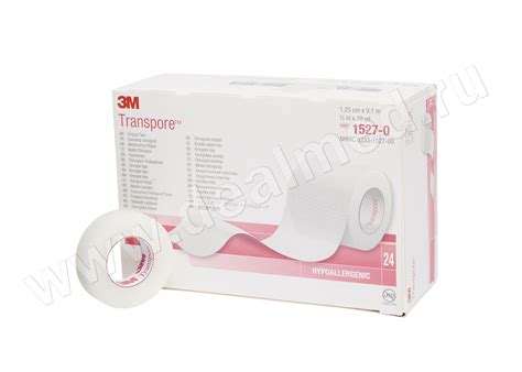 Лейкопластырь Transpore (Транспор) размер 1,25 смх9,1 м (24 рул/упак ...