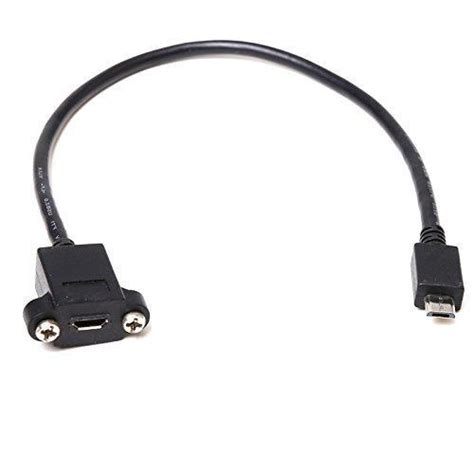 Panel Mount Extension Usb Cable Micro B Male To Micro B Female Micro B Male To Micro B