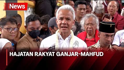 Capres Ganjar Pranowo Hadiri Hajatan Rakyat Di Medan Youtube