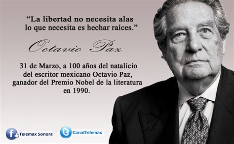 Hoy 31 de marzo se cumple 100 años del natalicio de Octavio Paz